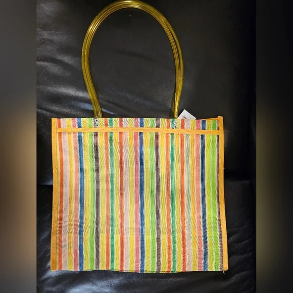 Frida Kahlo Recycled Mesh Multi Colored Large Tote NWT - Picture 3 of 3